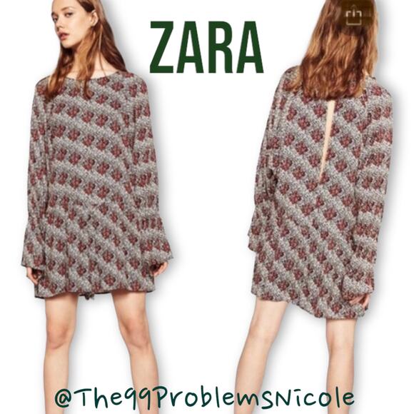 Zara Bell Sleeve Romper in Floral Print - Picture 1 of 10